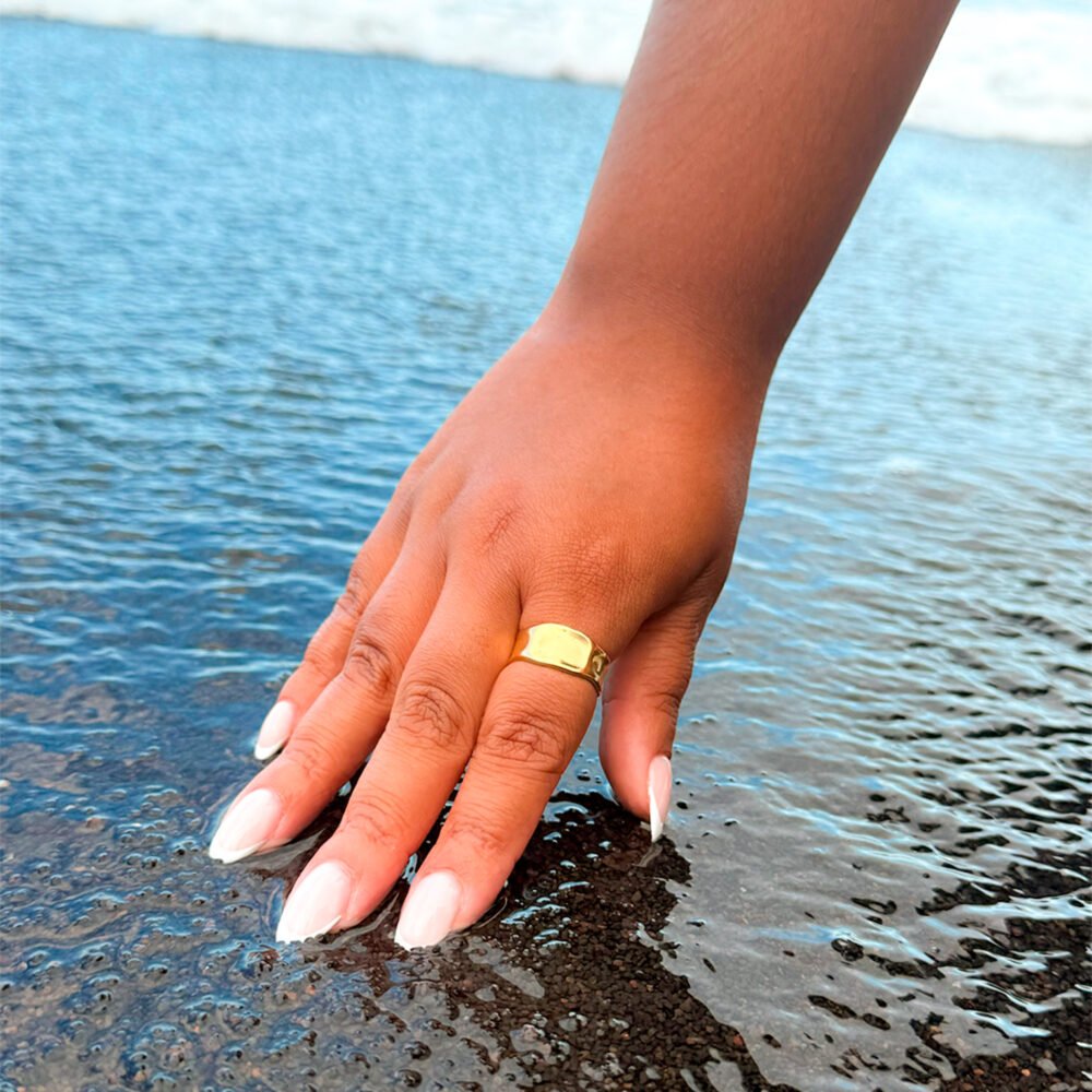 Anillo Onyx Dorado - Imagen 2