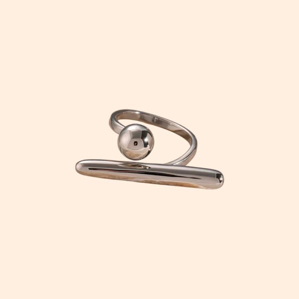 Anillo Órbita Plateado