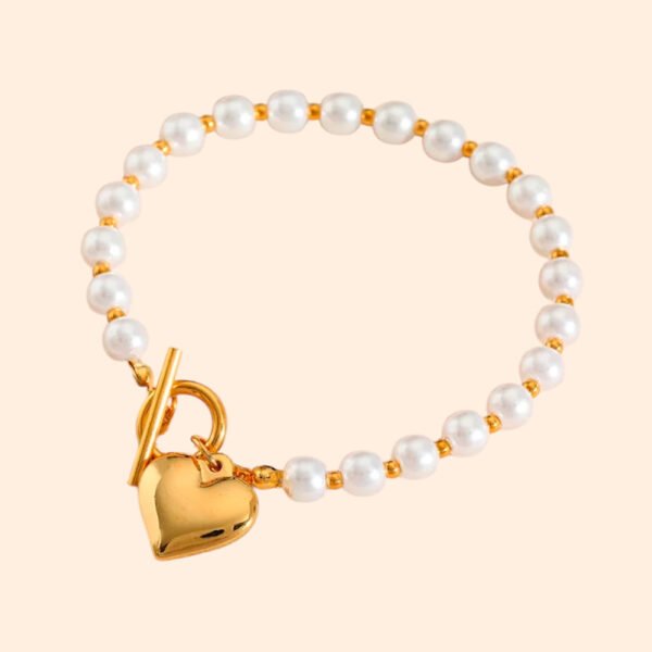 Pulsera Corazón Perlado