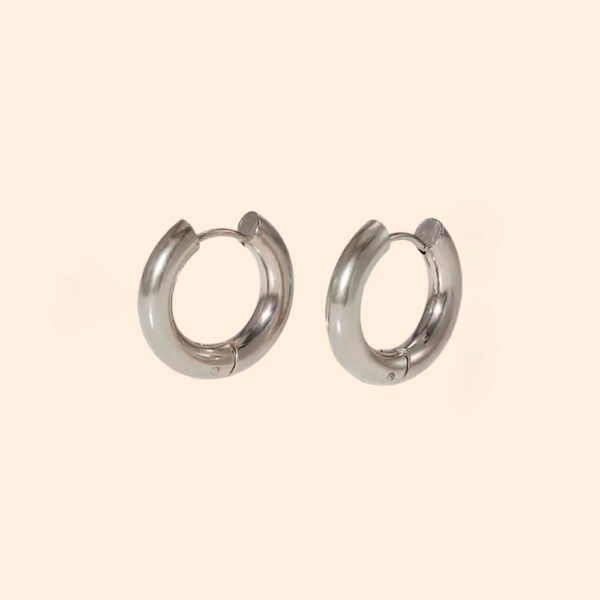 Pendientes Minimal plateados