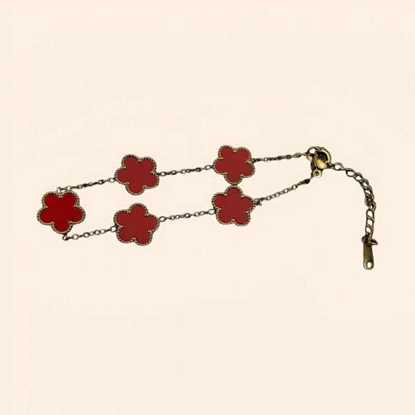 Pulsera trébol roja