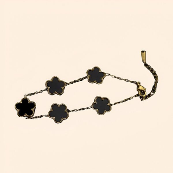 Pulsera trébol negra